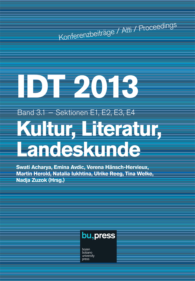 Cover of IDT 2013/3/1 Kultur, Literatur, Landeskunde Cover of IDT 2013/3/1 Kultur, Literatur, Landeskunde