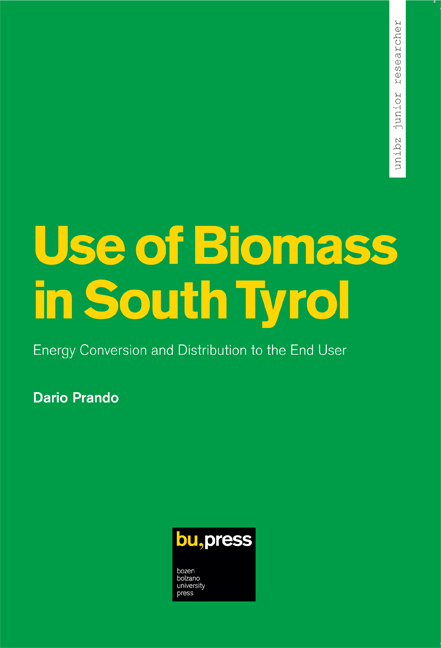 Cover of Use of Biomass in South Tyrol Cover of Use of Biomass in South Tyrol