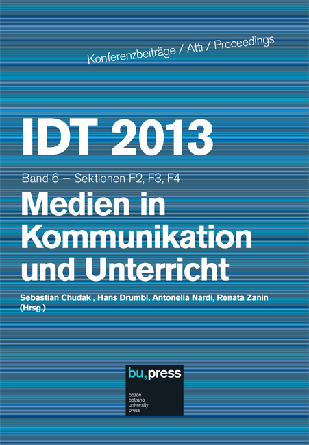 Cover of IDT 2013/6 Medien in Kommunikation und Unterricht Cover of IDT 2013/6 Medien in Kommunikation und Unterricht