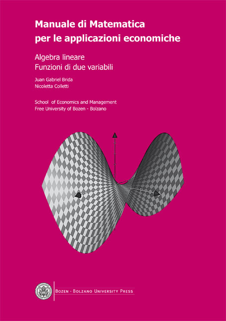 Cover of Manuale di Matematica per le applicazioni economiche 1