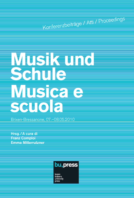 Cover of Musik und Schule/Musica e scuola