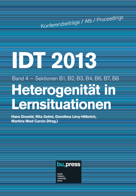 Cover of IDT 2013/4 Heterogenität in Lernsituationen