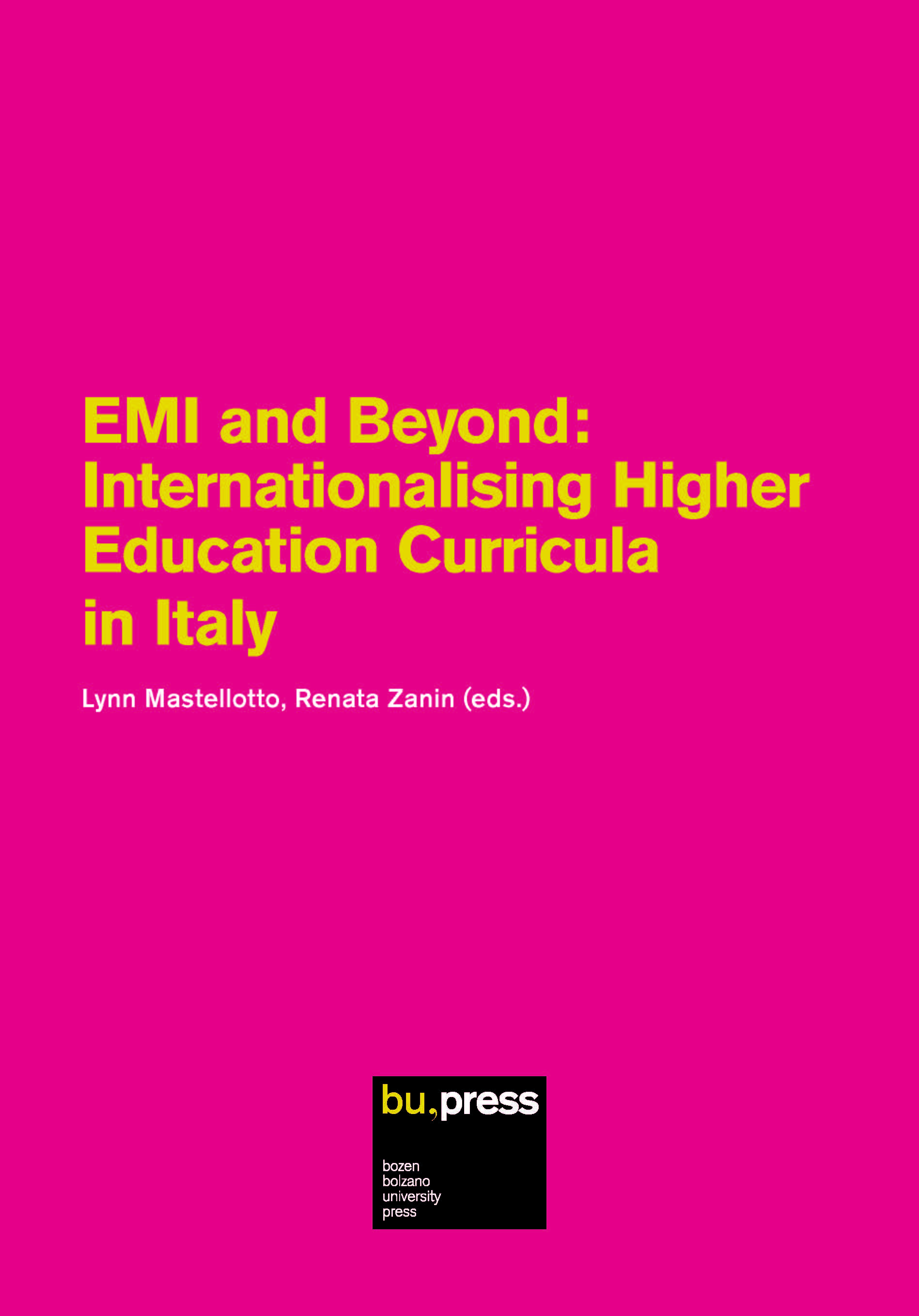 Cover of EMI and Beyond: Internationalising Higher Education Curricula in Italy