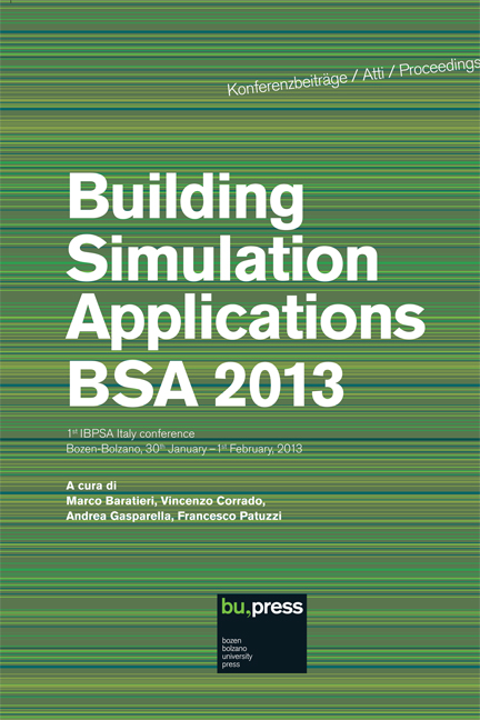 Cover of Building Simulation Applications BSA 2013