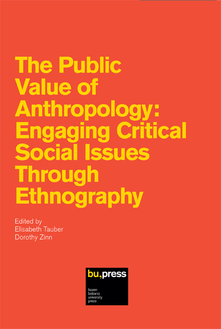 Cover of The Public Value of Anthropology: Engaging Critical Social Issues Through Ethnography