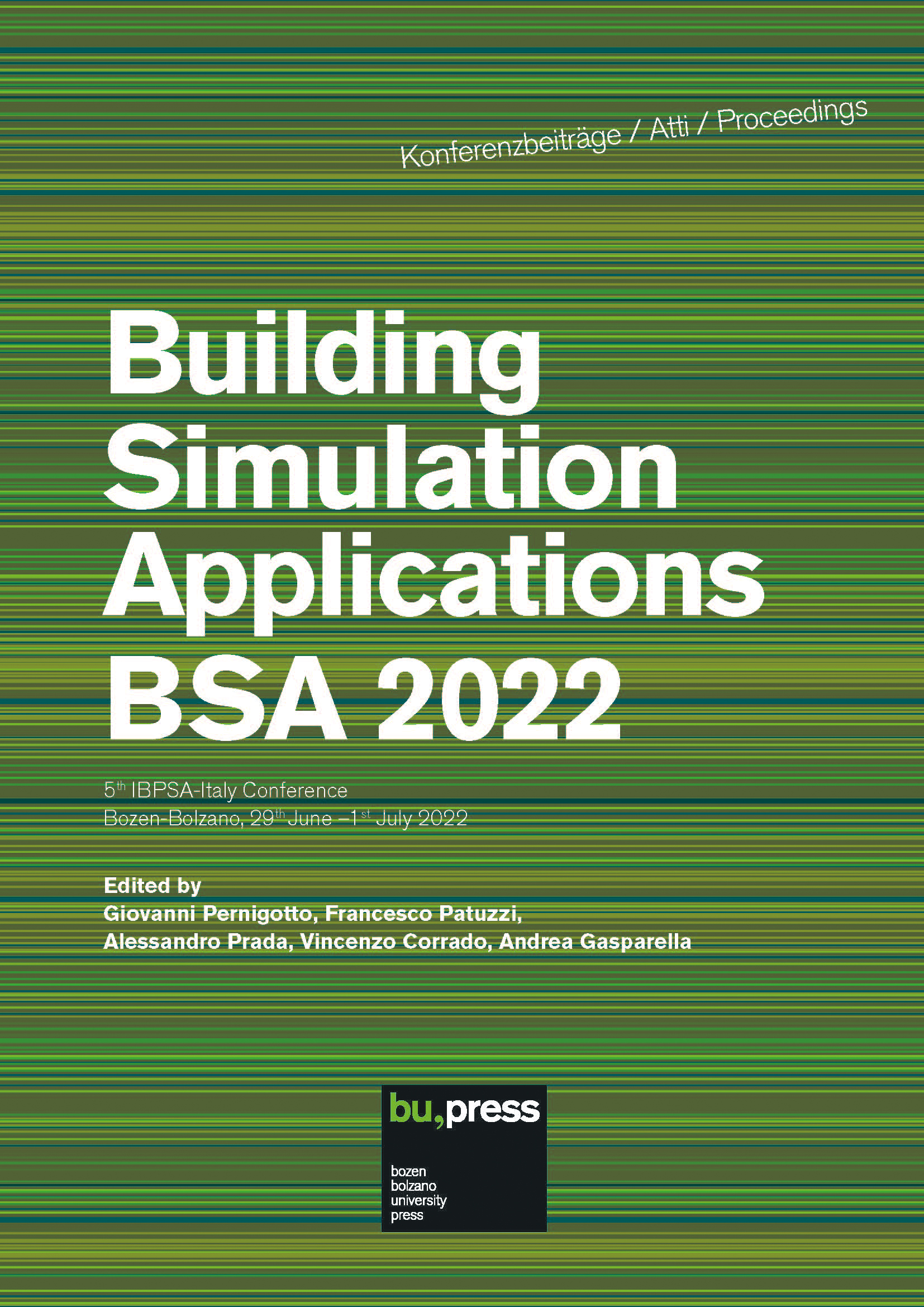 Cover of Building Simulation Applications BSA 2022
