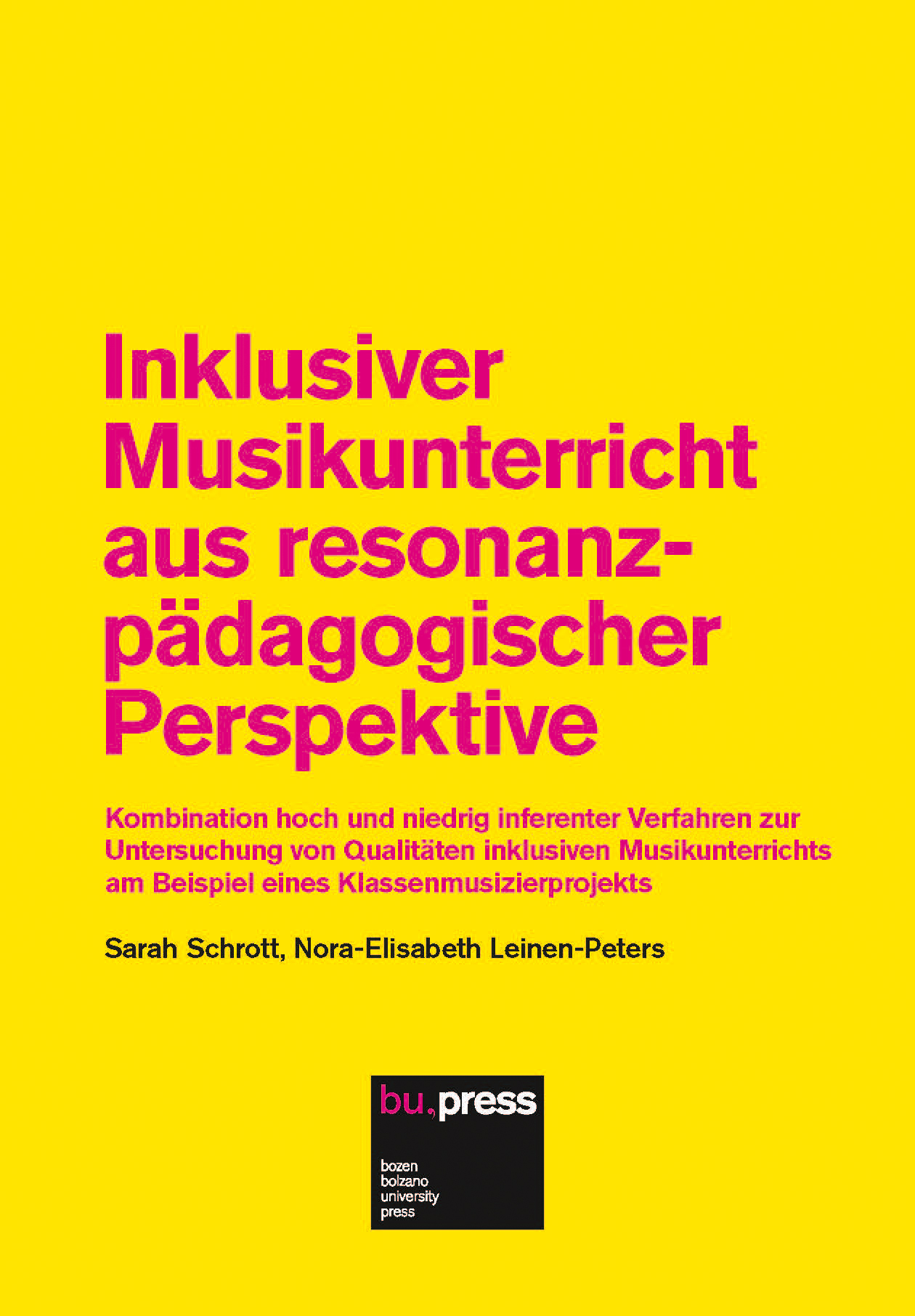 Cover of Inklusiver Musikunterricht aus resonanzpädagogischer Perspektive